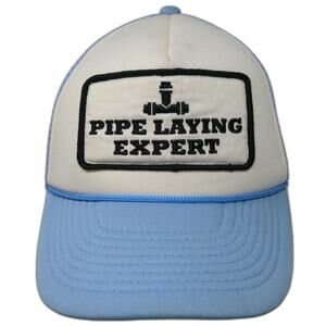 Spirit Trucker Hat Blue One Size Pipe Laying Expert Mesh Foam Snapback Rope